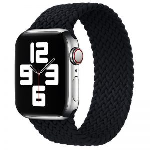 Тканевый ремешок (монобраслет) Braided Solo Loop для Apple Watch 38 mm / 40 mm / SE 40 mm / 41 mm (135 mm) – Черный