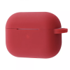 Чехол для наушников Silicone Shock-proof case + карабин для Apple Airpods 3 – Bordo
