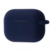 Чехол для наушников Silicone Shock-proof case + карабин для Apple Airpods 3 – Dark Blue