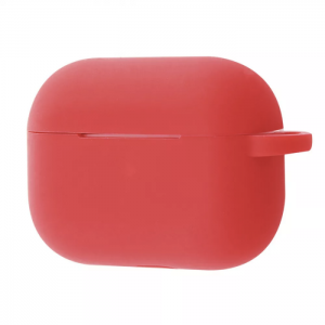Чехол для наушников Silicone Shock-proof case + карабин для Apple Airpods 3 – Red