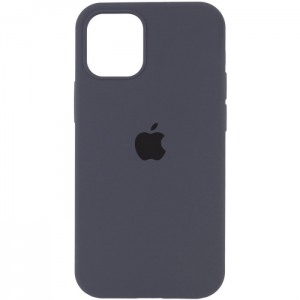 Оригинальный чехол Silicone Cover 360 с микрофиброй для Iphone 13 Pro Max – Серый / Dark Grey