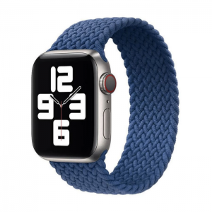 Тканевый ремешок (монобраслет) Braided Solo Loop для Apple Watch 42 mm / 44 mm / 45 mm / 49 mm (145 mm) – Синий