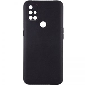 Матовый силиконовый TPU чехол с защитой камеры для OnePlus Nord N10 – Черный