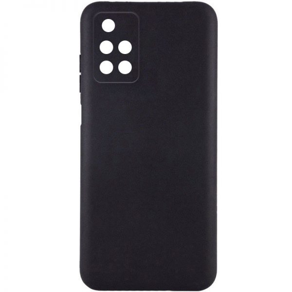 Матовый силиконовый TPU чехол с защитой камеры для Xiaomi Redmi 10 – Черный