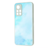 TPU+Glass чехол Marble Clouds с мраморным узором для Xiaomi Redmi Note 11 5G / Note 11T 5G / Poco M4 Pro 5G – Turquoise