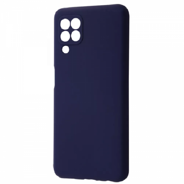 Чехол Silicone Case WAVE Full с микрофиброй для Samsung Galaxy A12 / M12 – Midnight blue