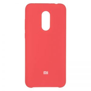 Оригинальный чехол Silicone Case с микрофиброй для Xiaomi Redmi 5 Plus – Rose Red