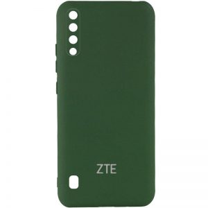 Оригинальный чехол Silicone Cover My Color (A) с микрофиброй и защитой камеры для ZTE Blade A7 (2020) – Зеленый / Dark green