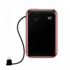 Внешний аккумулятор Power Bank Baseus Mini S Digital Display 3A 10000 mAh 15W (With Lightning Cable)- Red