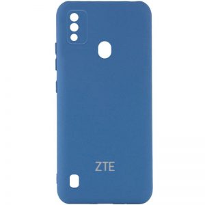 Оригинальный чехол Silicone Cover My Color (A) с микрофиброй и защитой камеры для ZTE Blade A51 – Синий / Navy blue