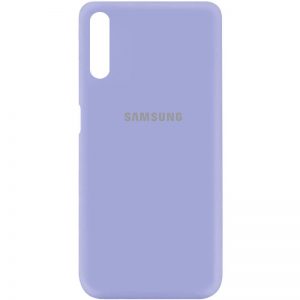 Оригинальный чехол Silicone Cover My Color (A) с микрофиброй для Samsung A750 Galaxy A7 (2018) – Сиреневый / Dasheen