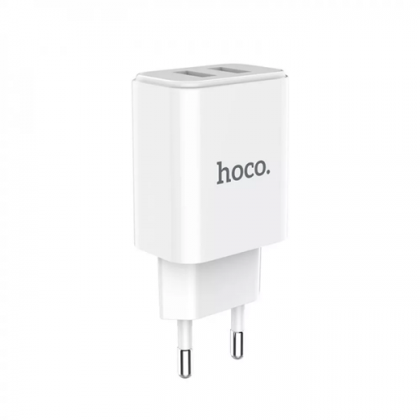 Сетевое зарядное устройство Hoco С62A Victoria 2.1A 2USB – White