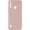 Оригинальный чехол Silicone Cover My Color (A) с микрофиброй и защитой камеры для ZTE Blade A7 Fingerprint (2020) – Розовый / Pink Sand