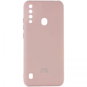 Оригинальный чехол Silicone Cover My Color (A) с микрофиброй и защитой камеры для ZTE Blade A7 Fingerprint (2020) – Розовый / Pink Sand