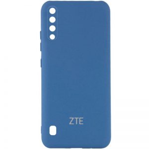 Оригинальный чехол Silicone Cover My Color (A) с микрофиброй и защитой камеры для ZTE Blade A7 (2020) – Синий / Navy blue