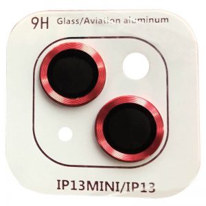 Защитное стекло Metal Classic на камеру для iPhone 13 mini / 13 – Красный / Red