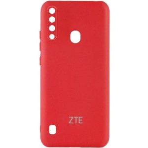 Оригинальный чехол Silicone Cover My Color (A) с микрофиброй и защитой камеры для ZTE Blade A7 Fingerprint (2020) – Красный / Red