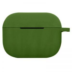 Чехол для наушников Silicone Case New + карабин для Apple Airpods Pro – Зеленый / Army green