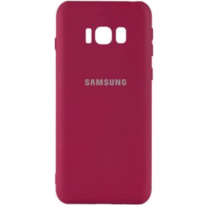 Оригинальный чехол Silicone Cover My Color (A) с микрофиброй и защитой камеры для Samsung G955 Galaxy S8 Plus – Бордовый / Marsala