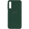 Оригинальный чехол Silicone Cover My Color (A) с микрофиброй для Samsung A750 Galaxy A7 (2018) – Зеленый / Dark green