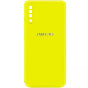 Оригинальный чехол Silicone Cover My Color (A) с микрофиброй и защитой камеры для Samsung Galaxy A50 (A505F) / A50s / A30s – Желтый / Flash