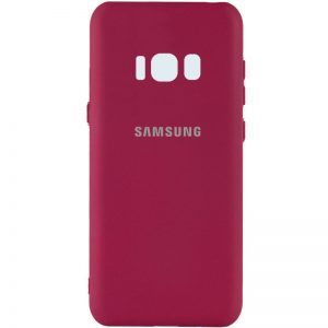 Оригинальный чехол Silicone Cover My Color (A) с микрофиброй и защитой камеры для Samsung G950 Galaxy S8 – Бордовый / Marsala