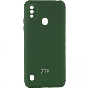 Оригинальный чехол Silicone Cover My Color (A) с микрофиброй и защитой камеры для ZTE Blade A51 – Зеленый / Dark green