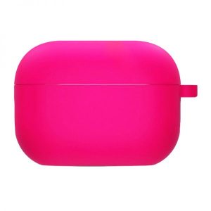 Чехол для наушников Silicone Case New + карабин для Apple Airpods Pro – Розовый / Barbie pink