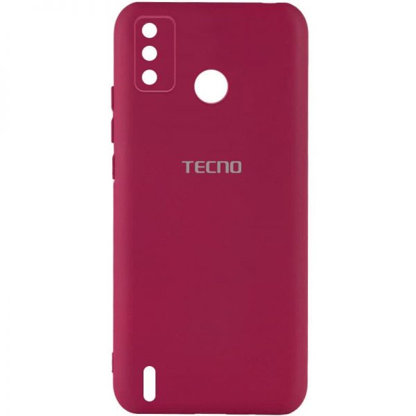 Чохол Silicone Cover MyColor Camera A для TECNO Spark 6 Go Бордовий / Marsala