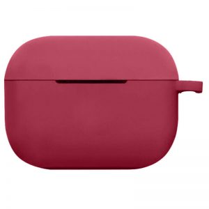 Чехол для наушников Silicone Case New + карабин для Apple Airpods Pro – Красный / Rose Red