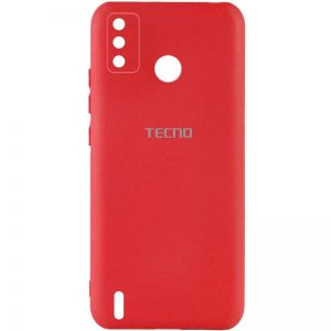 Оригинальный чехол Silicone Cover My Color (A) с микрофиброй и защитой камеры для TECNO Spark 6 Go Красный / Red