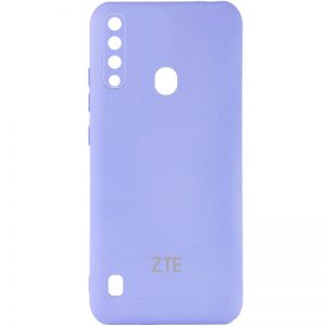 Оригинальный чехол Silicone Cover My Color (A) с микрофиброй и защитой камеры для ZTE Blade A7 Fingerprint (2020) – Сиреневый / Dasheen