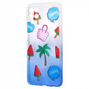 Чехол WAVE Sweet Acid Case для Samsung Galaxy A12/М12 – White / Blue / Palm
