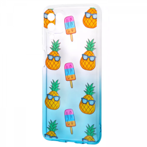 Чехол WAVE Sweet Acid Case для Samsung Galaxy A12/М12 – White / Turquoise / Pineapple