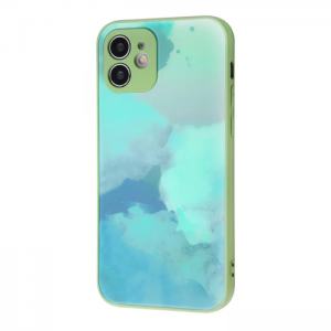 TPU+Glass чехол Bright Colors Case Without Logo для Iphone 11 – Mint green
