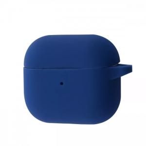Чехол для наушников Silicone Case New + карабин для Apple Airpods 3 – Blue cobalt