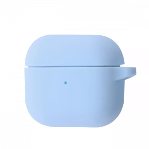 Чехол для наушников Silicone Case New + карабин для Apple Airpods 3 – Sky blue