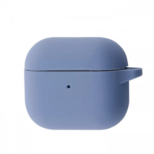 Чехол для наушников Silicone Case New + карабин для Apple Airpods 3 – Lavender gray