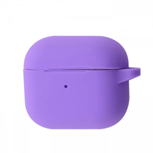 Чехол для наушников Silicone Case New + карабин для Apple Airpods 3 – Light purple