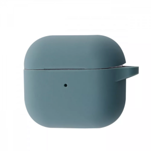 Чехол для наушников Silicone Case New + карабин для Apple Airpods 3 – Pine green
