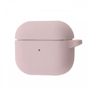 Чехол для наушников Silicone Case New + карабин для Apple Airpods 3 – Pink sand