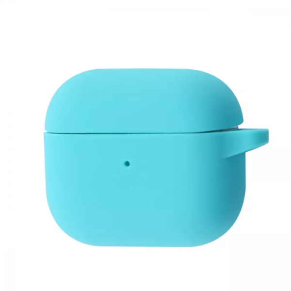 Чехол для наушников Silicone Case New + карабин для Apple Airpods 3 – Turquoise