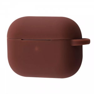 Чехол для наушников Silicone Shock-proof case + карабин для Apple Airpods Pro – Brown