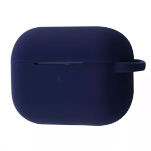 Чехол для наушников Silicone Shock-proof case + карабин для Apple Airpods Pro – Dark blue