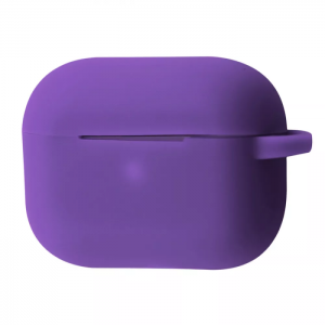 Чехол для наушников Silicone Shock-proof case + карабин для Apple Airpods Pro – Purple
