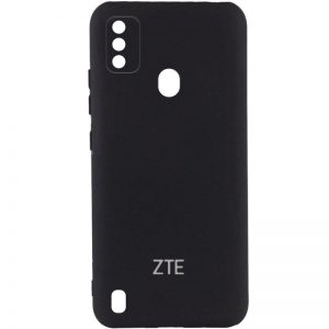Оригинальный чехол Silicone Cover My Color (A) с микрофиброй и защитой камеры для ZTE Blade A51 – Черный / Black