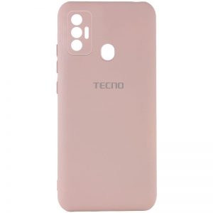 Оригинальный чехол Silicone Cover My Color (A) с микрофиброй и защитой камеры для TECNO Spark 7 Розовый / Pink Sand