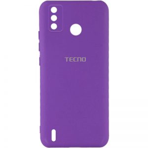 Оригинальный чехол Silicone Cover My Color (A) с микрофиброй и защитой камеры для TECNO Spark 6 Go Фиолетовый / Purple