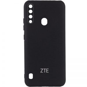 Оригинальный чехол Silicone Cover My Color (A) с микрофиброй и защитой камеры для ZTE Blade A7 Fingerprint (2020) – Черный / Black