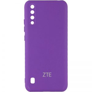 Оригинальный чехол Silicone Cover My Color (A) с микрофиброй и защитой камеры для ZTE Blade A7 (2020) – Фиолетовый / Purple